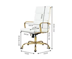 Furb Ergonomic Reclining Executive Eames Office Chair Height Adjustable Gold/White