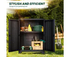 Groverdi Outdoor Storage Cabinet Box Backyard Patio Sheds Lockable Garage Adjustable Tools Organiser