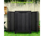 Groverdi Outdoor Storage Cabinet Box Backyard Patio Sheds Lockable Garage Adjustable Tools Organiser