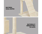 Taily 210cm Cat Tree Cat Scratching Post Scratcher Tower Cat Pet Toy Condo House Beige
