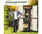 Groverdi Outdoor Storage Cabinet Box Garden Sheds Lockable Cupboard Tall Garage Yard Tools Organiser