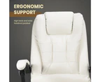 Furb Ergonomic Reclining Office Chair with Footrest Height Adjustable Gaming Chair White