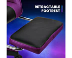 Furb Gaming Chair Racing Recliner Footrest Executive Office Chair Lumbar Support Headrest Purple