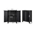 Groverdi Outdoor Storage Cabinet Box Backyard Patio Sheds Lockable Garage Adjustable Tools Organiser