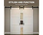 Furb Sliding Barn Door Hardware Kit Single Door Track Roller Classic Antique Style 3.66M