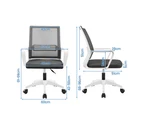 Furb Office Chair Computer Gaming Mesh Executive Chairs Study Work Lifting Seat White Dark Grey