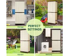 Groverdi Outdoor Storage Cabinet Box Garden Sheds Lockable Cupboard Tall Garage Yard Tools Organiser