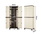 Groverdi Outdoor Storage Cabinet Box Garden Sheds Lockable Cupboard Tall Garage Yard Tools Organiser