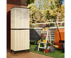 Groverdi Outdoor Storage Cabinet Box Garden Sheds Lockable Cupboard Tall Garage Yard Tools Organiser