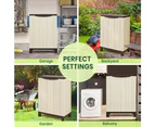 Groverdi Outdoor Storage Cabinet Box Adjustable Patio Sheds Lockable Backyard Tools Garage Organiser