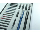 25pce Premium Calligraphy Set Ink Cartridges, Pens, Nibs & Paper In Gift Box - Multi