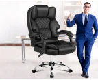 ALFORDSON Office Chair Gaming Executive Computer Racer PU Leather Seat Recliner Black