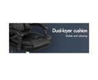 ALFORDSON Office Chair Gaming Executive Computer Racer PU Leather Seat Recliner Black