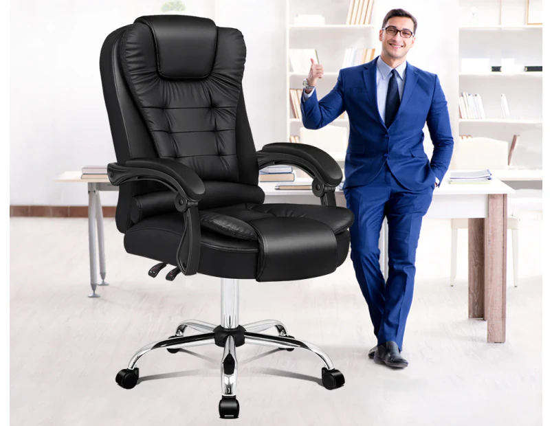 Alfordson Office Chair Gaming Executive Computer Recliner Racer PU Leather Seat without Footrest