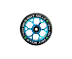 Mint Rolls 110mm Scooter Wheels - Blue - Pair with Bearings and free Axles