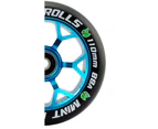 Mint Rolls 110mm Scooter Wheels - Blue - Pair with Bearings and free Axles