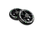 Mint Rolls 110mm Scooter Wheels - Black - Pair with Bearings and free Axles