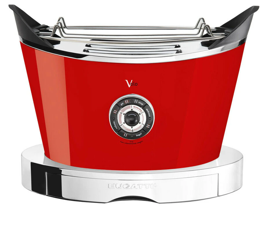 Bugatti 119580-RD Italy 2 Slice Volo Toaster Red