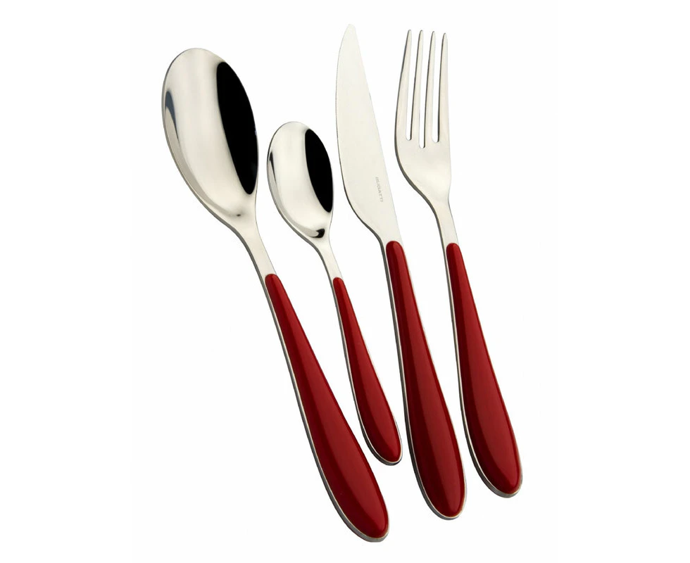 Bugatti Gioia 24pc Cutlery Set (Window Boxed) - Red