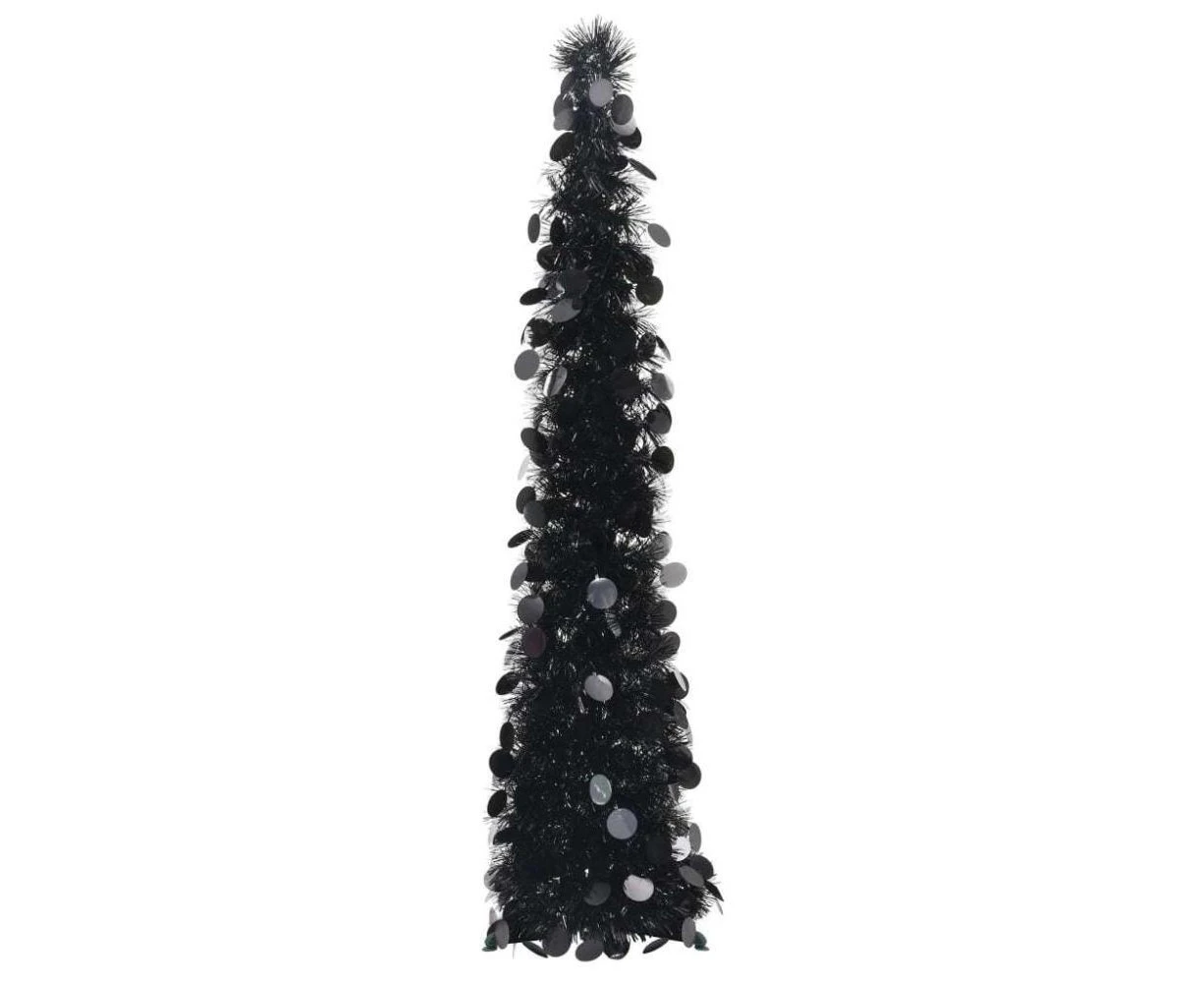 1.2m Pop Up Christmas Tree Artificial Xmas Tree Black Indoor Outdoor