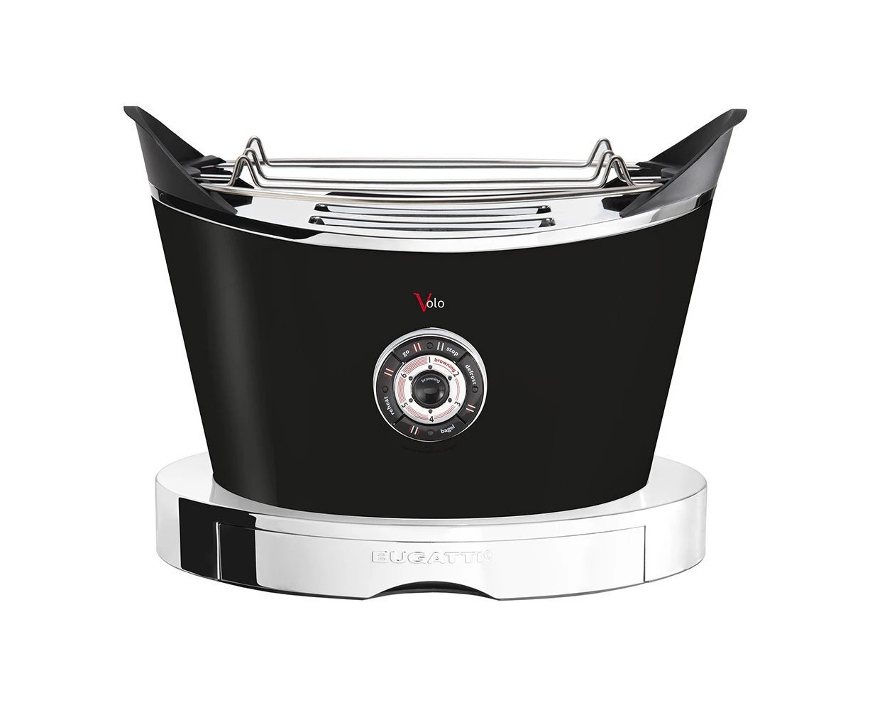 Bugatti 119580-BK Italy 2 Slice Volo Toaster Black