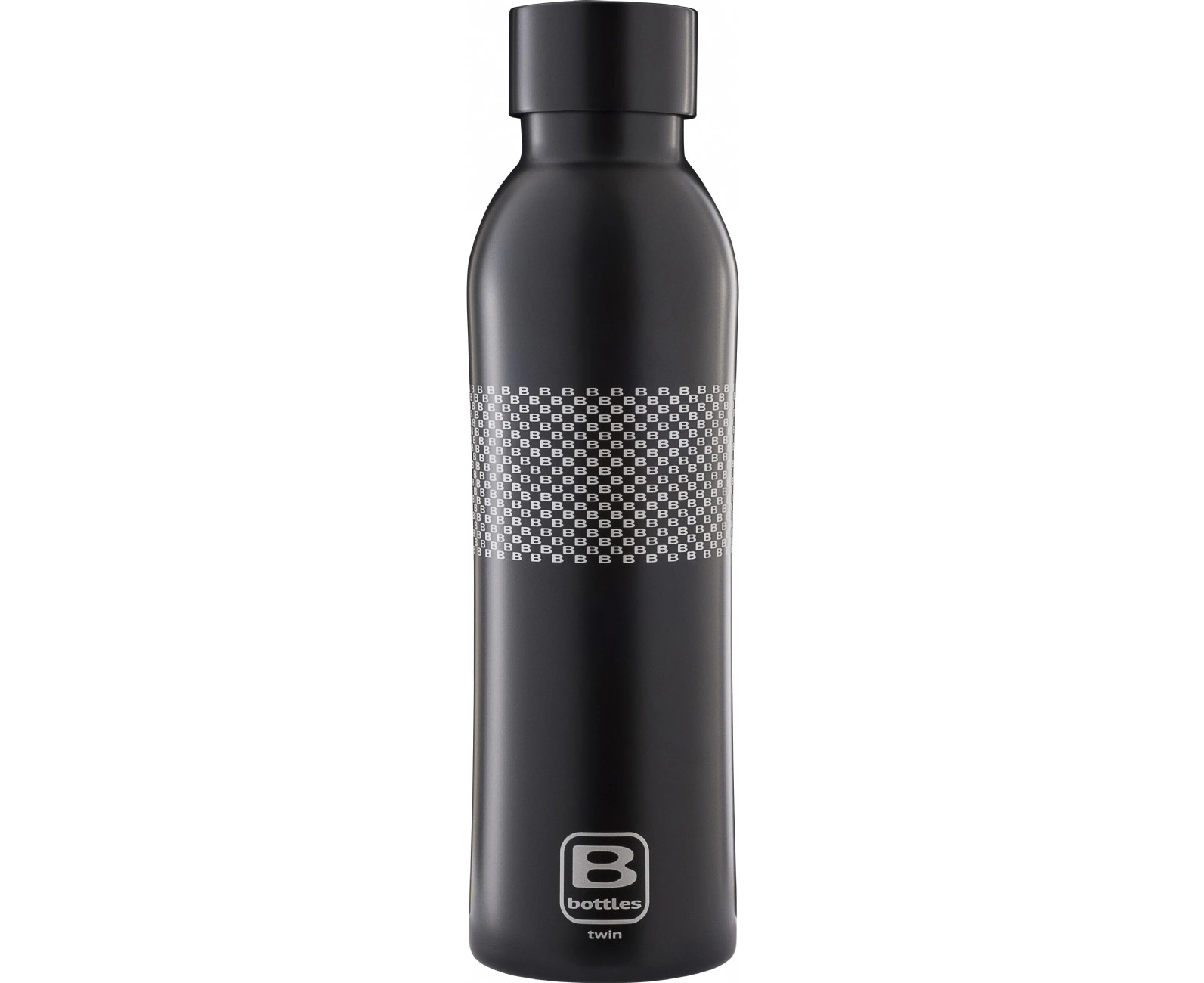 Bugatti Twin 500ml B-Pattern Stainless Steel Drink Bottle - Black