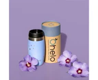 O'Helo Blue Tumbler With Etched Swallows 400ml