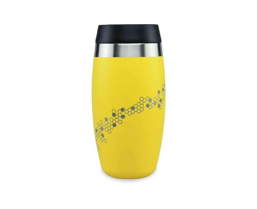 O'Helo Yellow Tumbler With Etched Bees 400ml