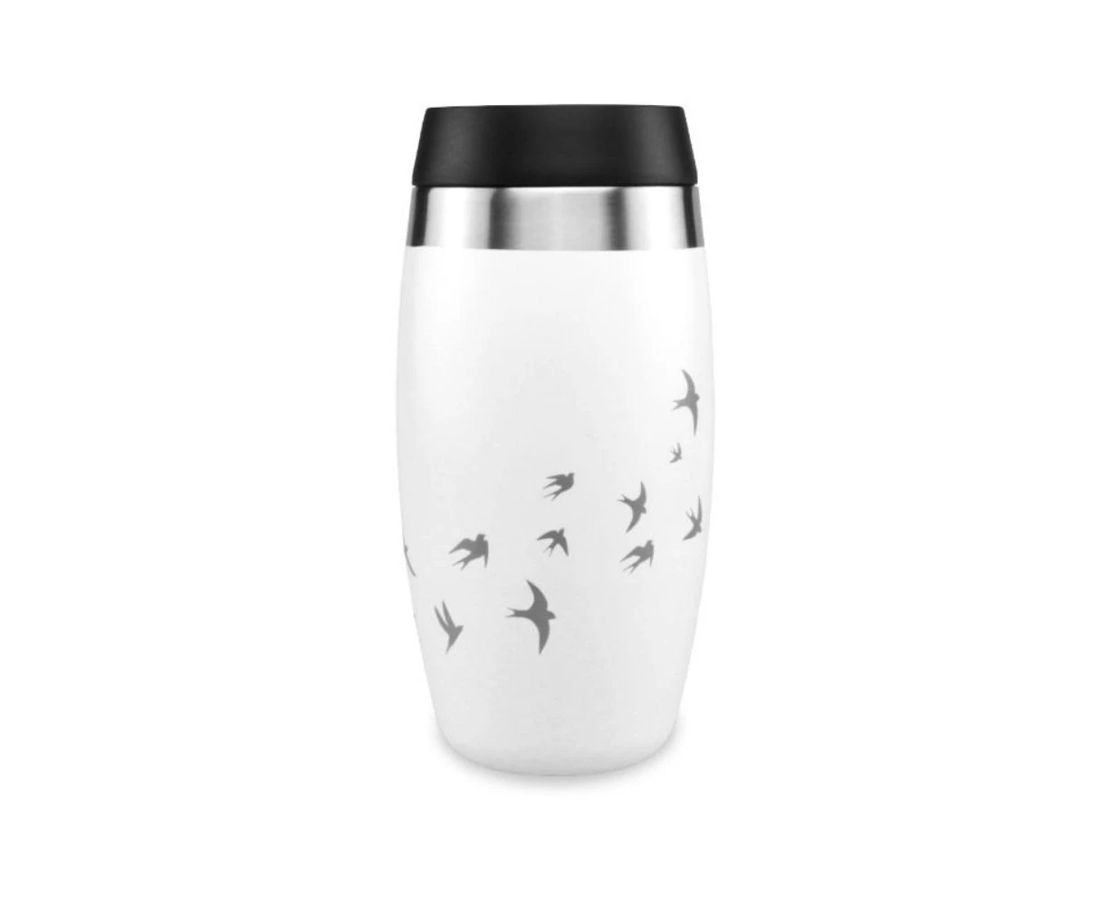 O'Helo 400ml  To-Go Tumbler With Etched Swallows - White