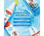 Elaimei Pet Dental Spray Dog Cat Teeth Cleaning Fresh Breath Tartar Plaque Additive Oral Care Freshener Bad Smell Breath Removal Animal Vet