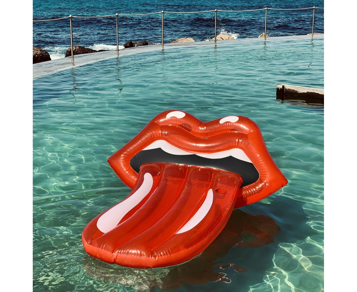 Sunnylife Rolling Stones Deluxe Sit-on Float Inflatable Pool Float