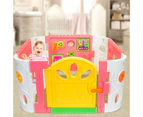 Baby Playpen - Interactive Baby Room Play Den WITH GATE - Pink