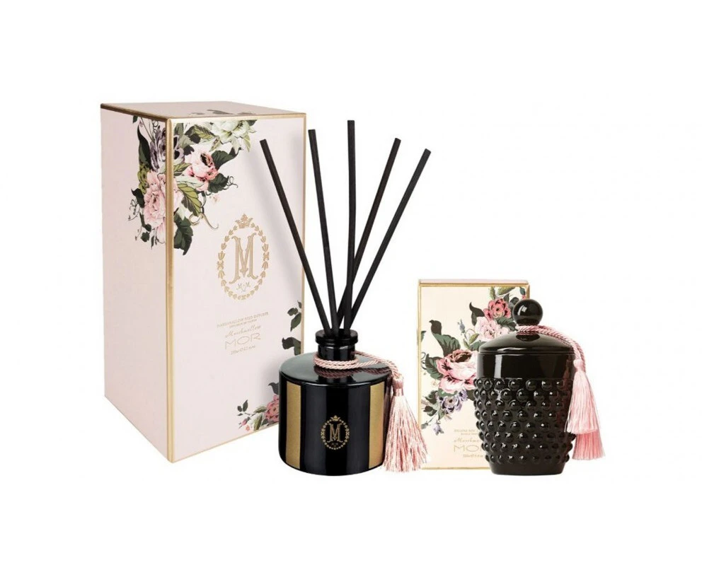 MOR Deluxe Marshmallow Candle and Reed Diffuser Set