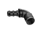 Proflow 90 Degree Fitting Hose End Full Flow 5/8in. Barb to Female -10AN Black - Black