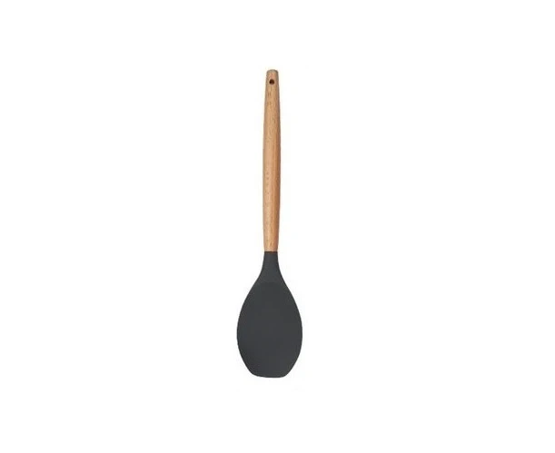 RongXian ZJ-XY002 Silicone Spoonula Wooden Handle