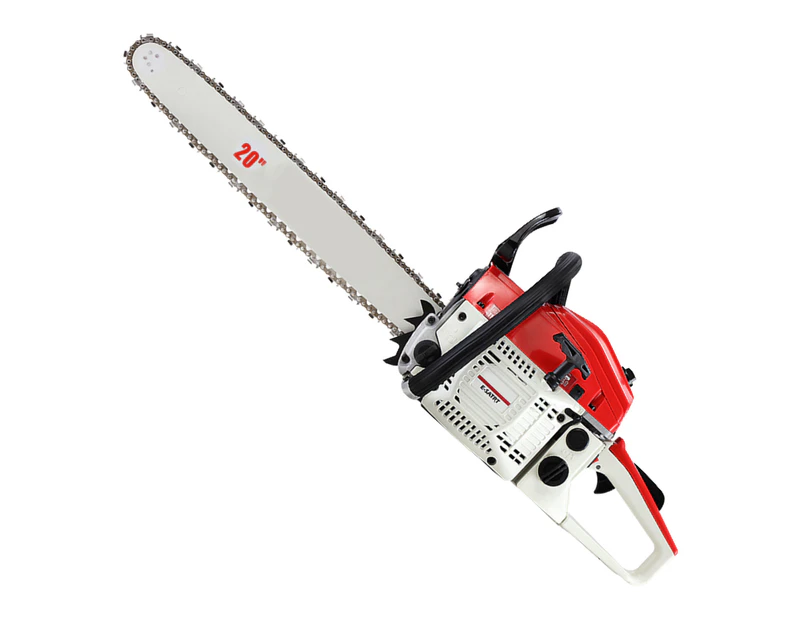 52CC Petrol 2-stroke Premium Commercial Chainsaw Chain Saw Bar E-Start Pruning - Red