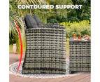 Livsip Outdoor Furniture 4 PCS Outdoor Lounge Setting Patio Wicker Sofa Set