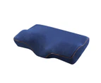 Memory Foam Pillow Soft Bedding Cushion Removable Cover Neck Support Pain Relief - Blue