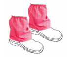 Over Boots Ankle Hiking Gaiters Sock Saver Protect 100% Cotton  Hot Pink