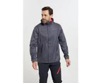 Mountain Warehouse Mens Waterproof Jacket Lightweight Zip Pockets Cagoule Coat - Dark Grey