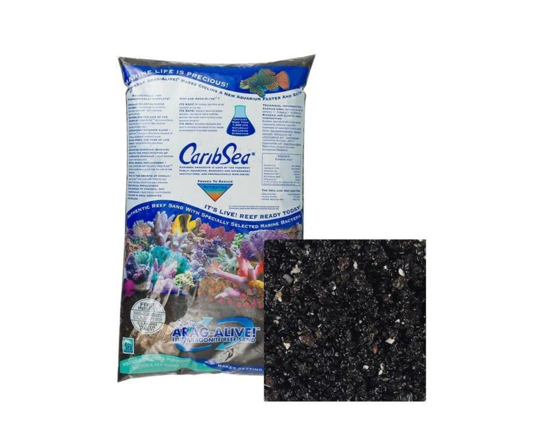 Caribsea AragAlive Hawaiian Black Sand 9.1kg Carib Sea