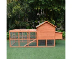 PawHub Extra Large Wooden Chicken Coop Rabbit Hutch Hatch Box With Run
