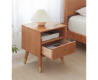 MIUZ Solid Timber Bedside Tables Drawers Side Table Nightstand Storage Cabinet Wood - Cherry
