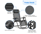 Advwin Zero Gravity Beach Chair Folding Recliner Chair Outdoor Lounge with Pillow