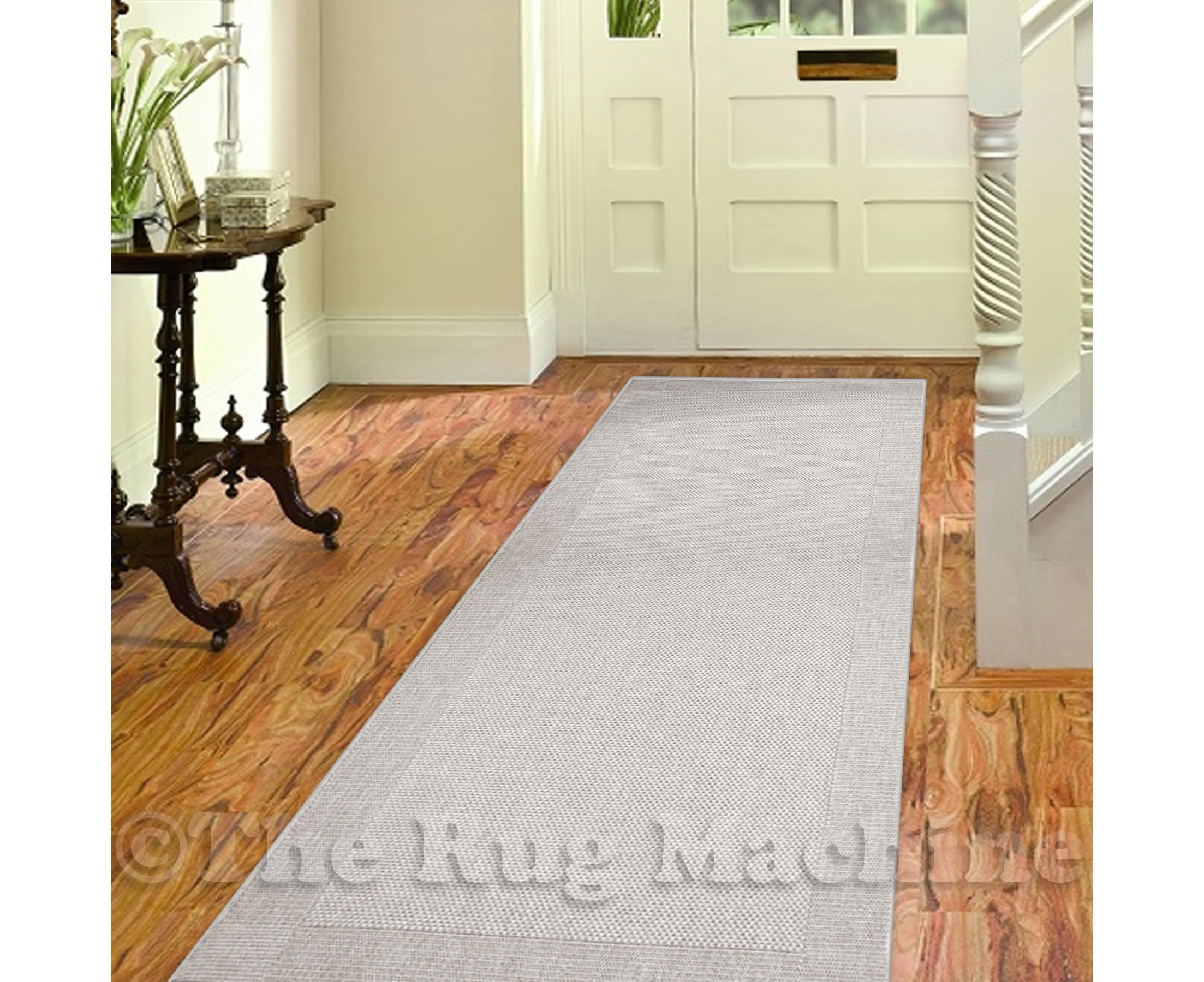 SUNSET SILVER INDOOR OUTDOOR SIMPLE FLOOR RUG RUNNER 80x200cm