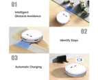 Advwin 3-in-1 Robot Vacuum Cleaner 2500Pa Strong Suction Self-Charging White