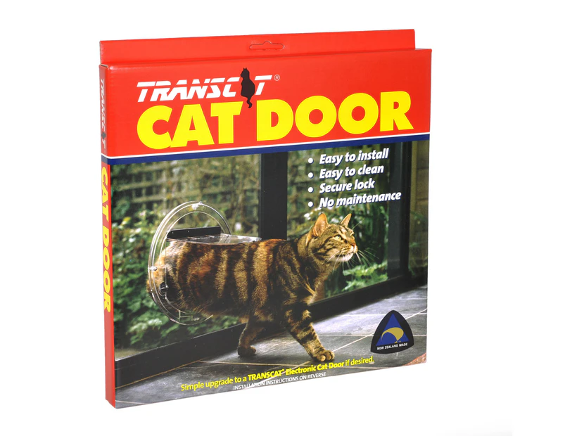 Transcat Clear Cat Door Small 4-Way Locking Door - 180mm Flap Width