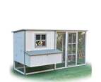 PawHub Extra Large Twin Wooden Chicken Coop Rabbit Hutch Hatch Box With Run