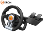 Krom K-Wheel Multi-Platform Gaming Wheel & Pedals Set