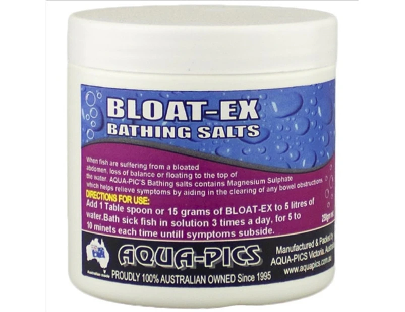 Aqua-Pics Bloat-Ex Bathing Salts For Bloated Unbalanced & Floating Fish 150g